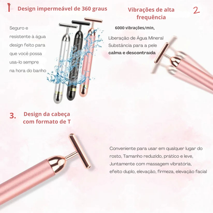 Lifting Facial Vibratório de Ouro 24K